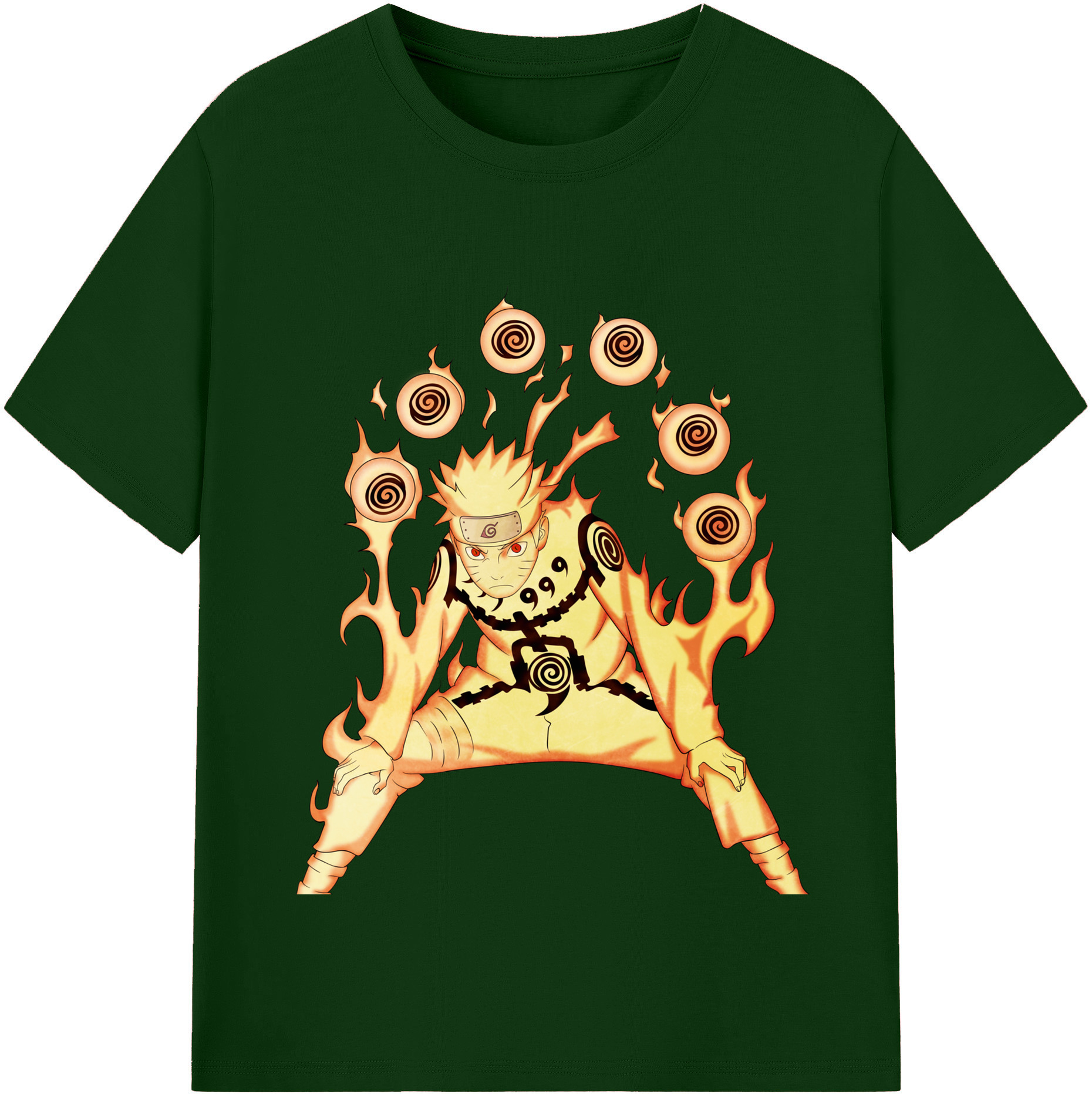 （画像用） NARUTO -ナルト- うずまき ナルト Uzumaki Naruto 綿100％半袖Tシャツ（フロントプリント）